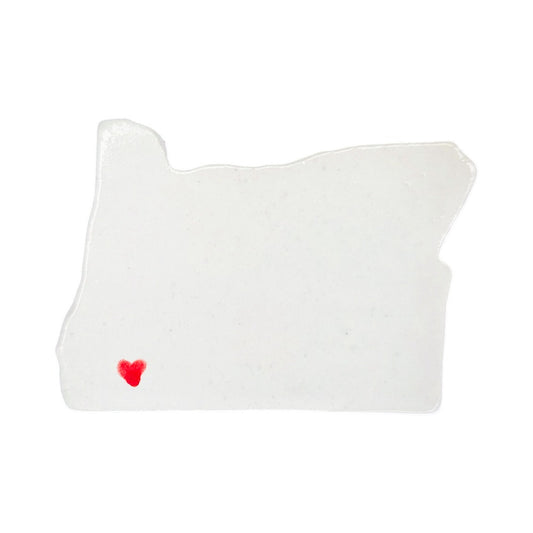 Medford Ceramic Magnet for Fridge - Handcrafted Oregon State Decor Gift