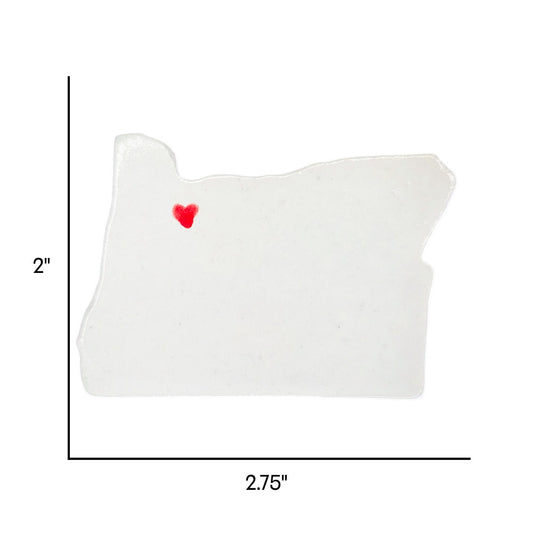 Portland Ceramic Magnet for Fridge - Handcrafted Oregon State Decor Gift