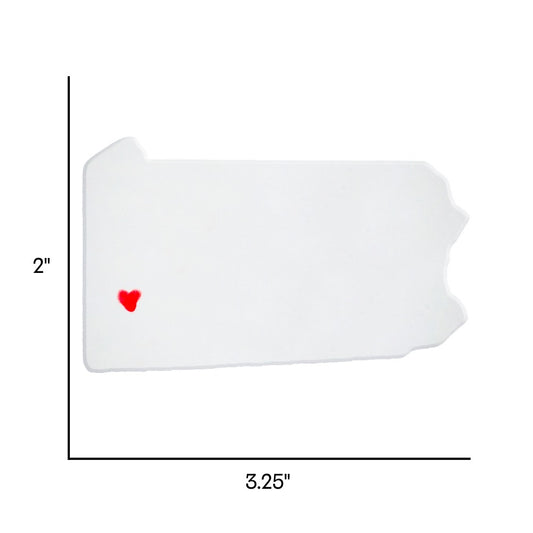 Pittsburgh Ceramic Magnet for Fridge - Handcrafted Pennsylvania State Decor Gift