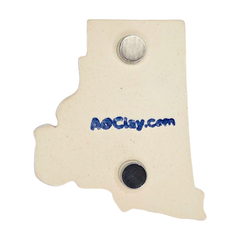 Newport Ceramic Fridge Magnet - Handmade Rhode Island Souvenir with Heart Design