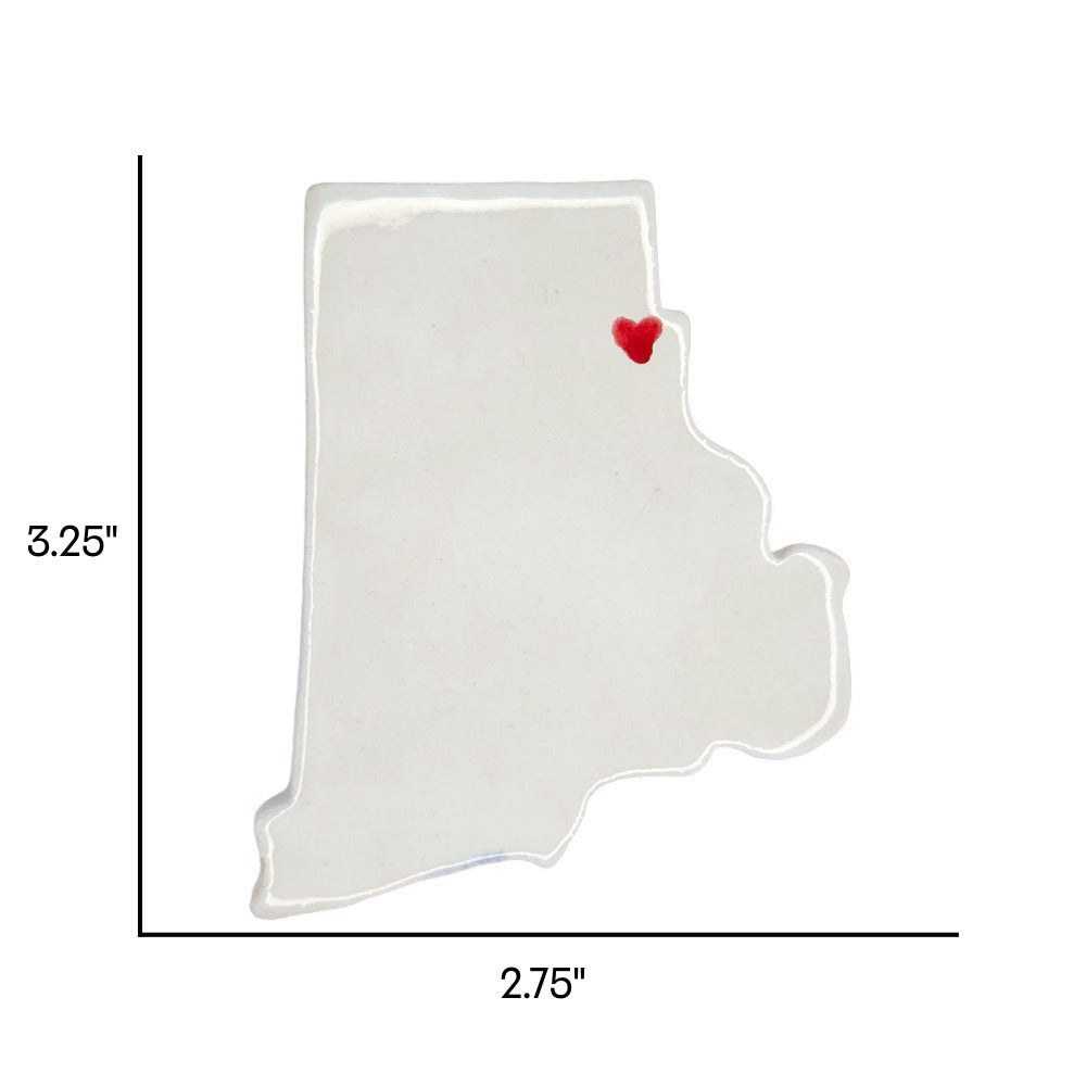 Pawtucket Ceramic Fridge Magnet - Handmade Rhode Island Souvenir with Heart Design
