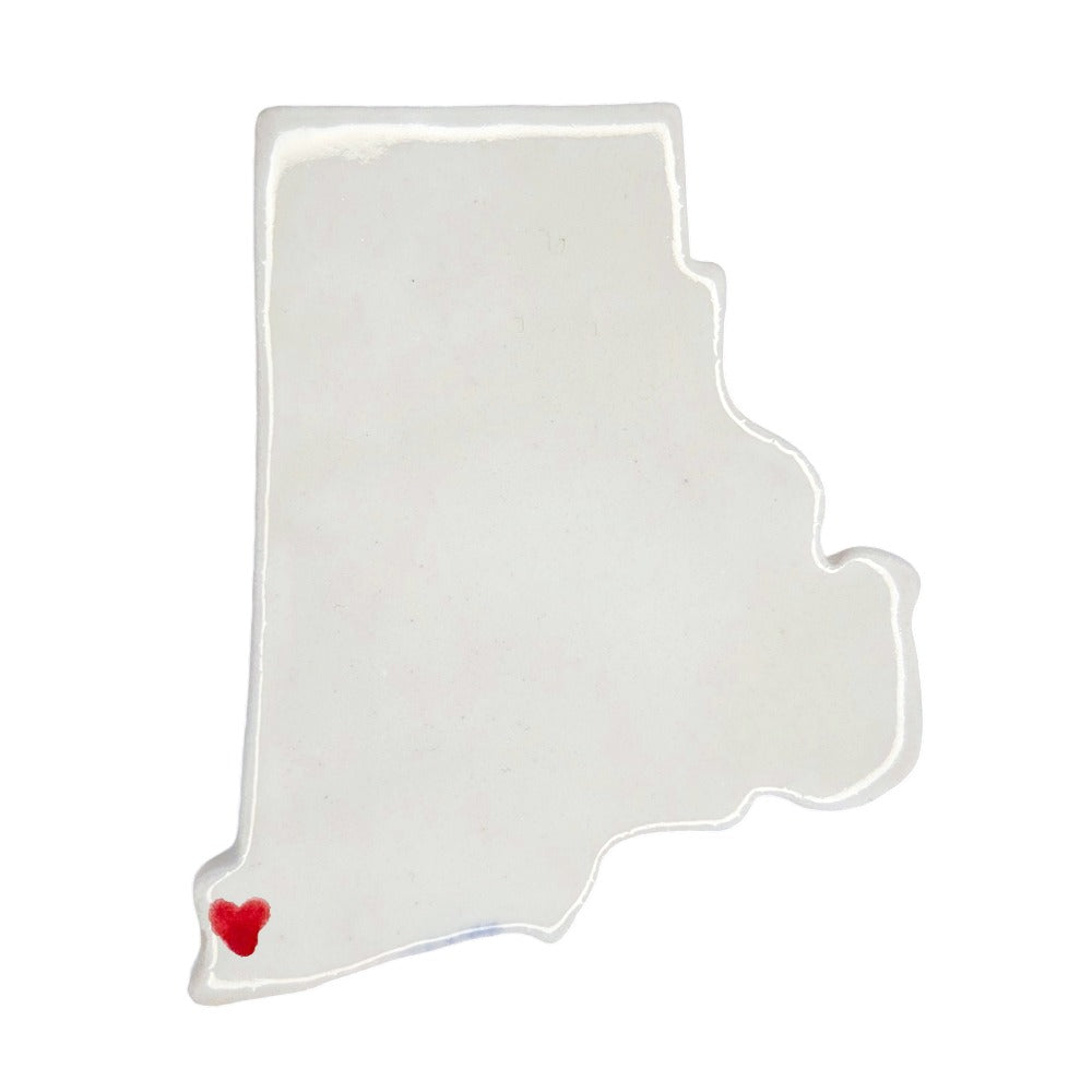 Westerly Ceramic Fridge Magnet - Handmade Rhode Island Souvenir with Heart Design