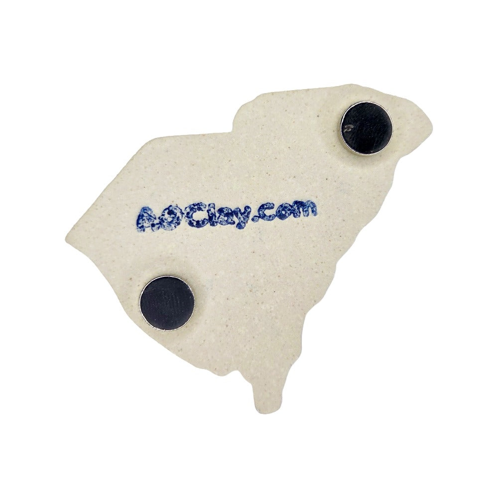 Myrtle Beach Ceramic Magnet for Fridge - Handcrafted South Carolina State Decor Gift