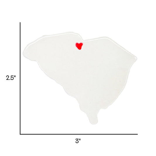 Rock Hill Ceramic Magnet for Fridge - Handcrafted South Carolina State Decor Gift