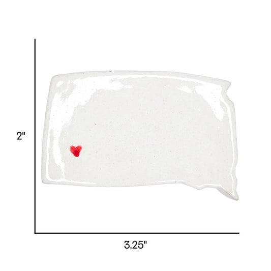 Rapid City Ceramic Magnet for Fridge - Handcrafted South Dakota State Decor Gift