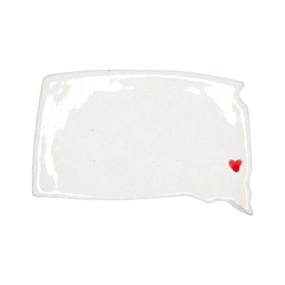 South Dakota Custom Ceramic Magnet for Fridge - Handmade Gift with Heart Design