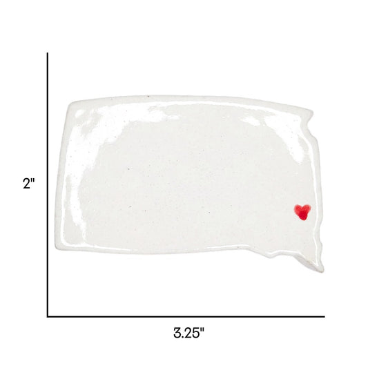 Sioux Falls Ceramic Magnet for Fridge - Handcrafted South Dakota State Decor Gift