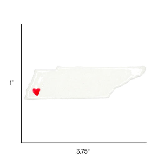 Memphis Ceramic Magnet for Fridge - Handcrafted Tennessee State Decor Gift