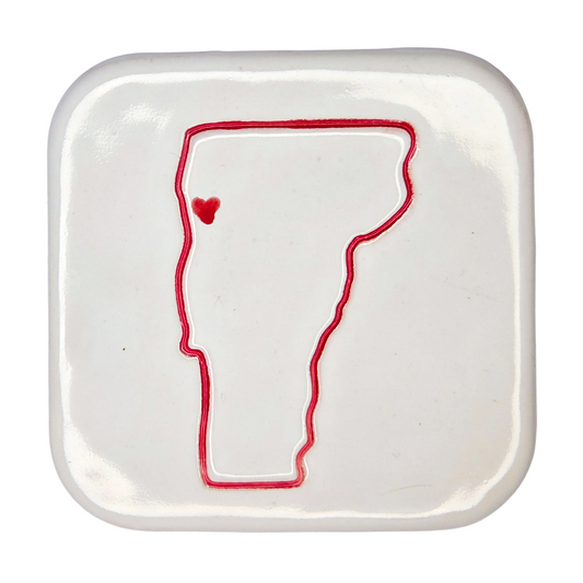 Burlington Handcrafted Ceramic Coaster Set of 4 | Unique Vermont Gift