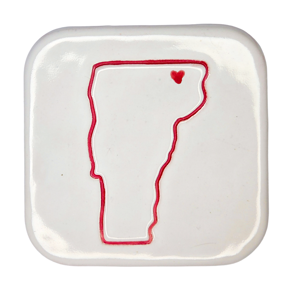 Newport Handcrafted Ceramic Coaster Set of 4 | Unique Vermont Gift