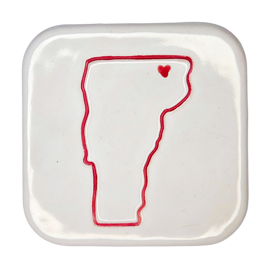 Newport Handcrafted Ceramic Coaster Set of 4 | Unique Vermont Gift