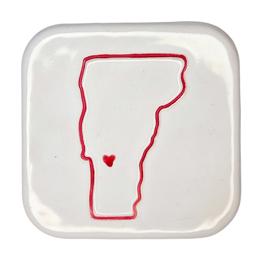 Rutland Handcrafted Ceramic Coaster Set of 4 | Unique Vermont Gift