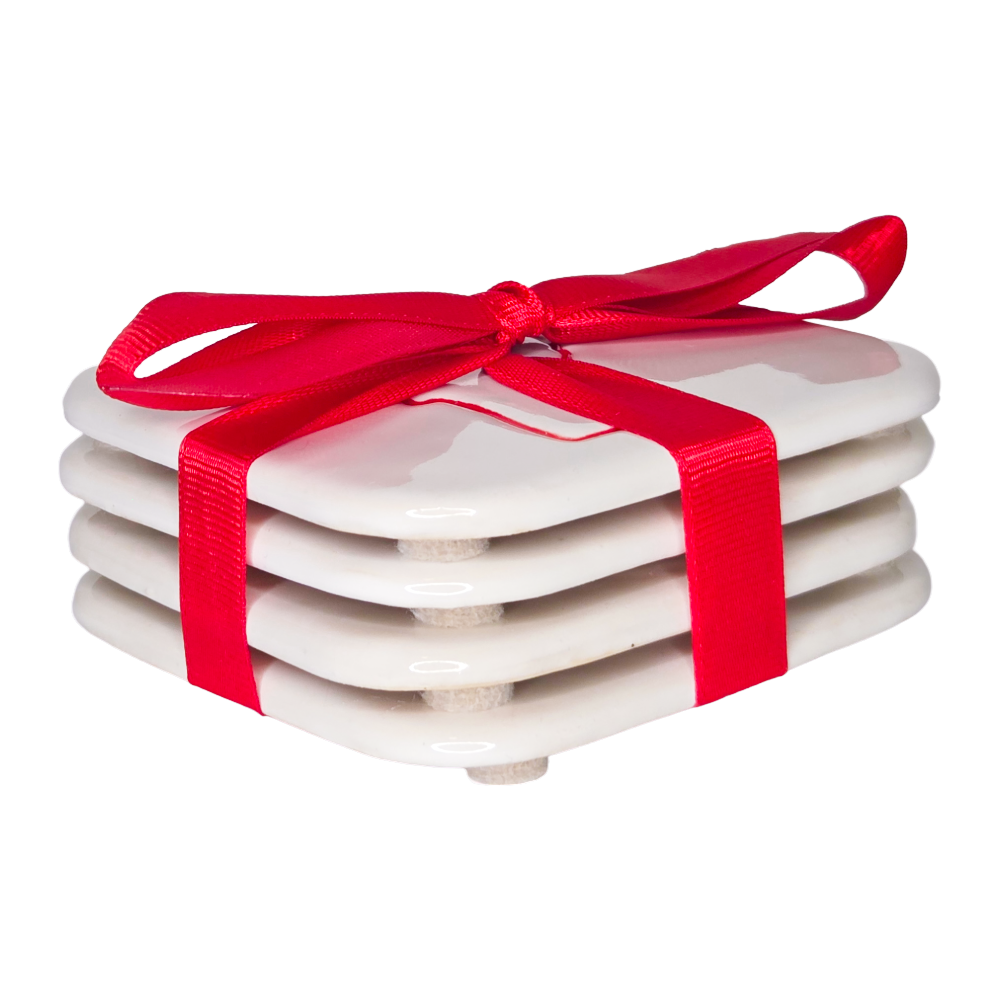 Vermont Handcrafted Custom Ceramic Coaster | Individual Single Coaster
