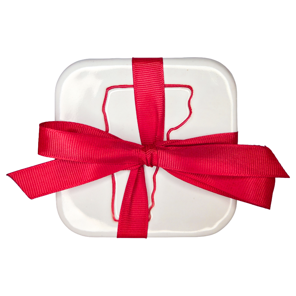 Vermont Handcrafted Custom Ceramic Coaster | Individual Single Coaster