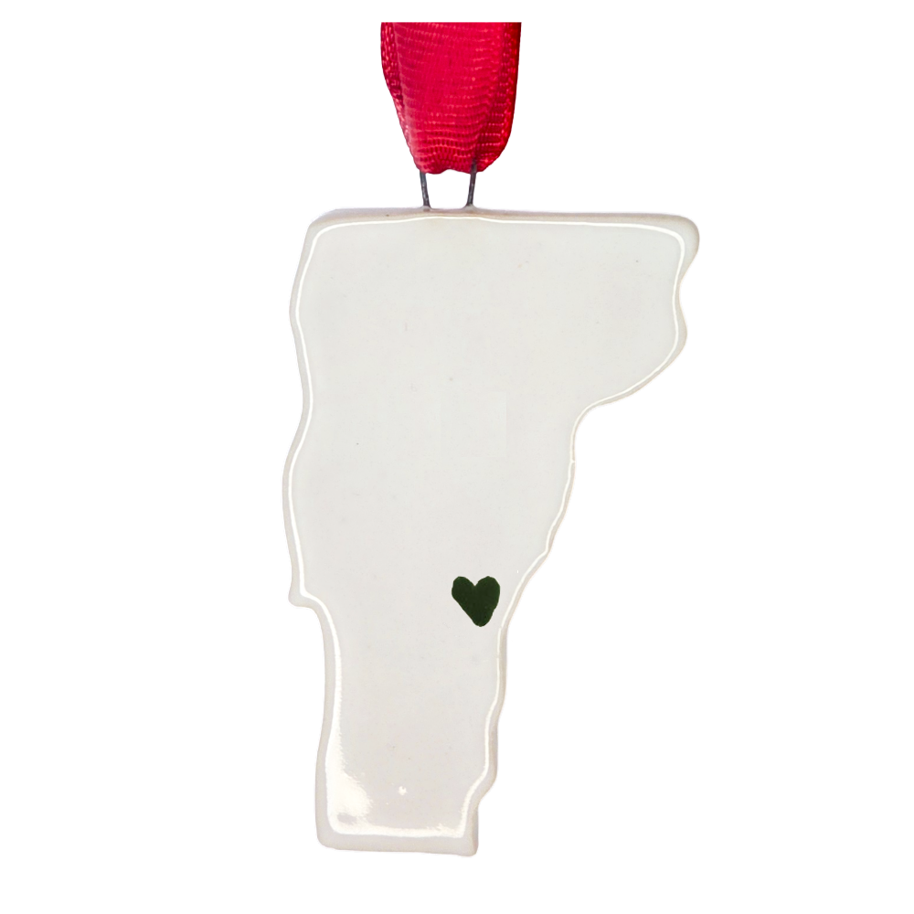 Vermont Handcrafted Custom Ceramic Christmas Ornament