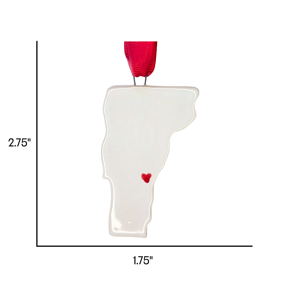 Vermont Handcrafted Custom Ceramic Christmas Ornament
