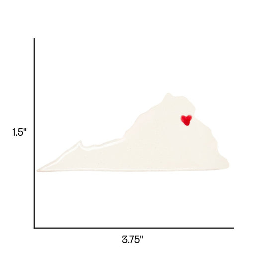 Alexandria Ceramic Magnet for Fridge - Handcrafted Virginia State Decor Gift