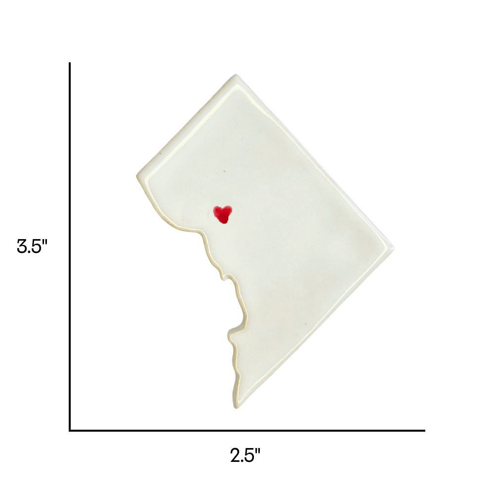 Adams Morgan Ceramic Magnet for Fridge | Handmade Washington DC Gift