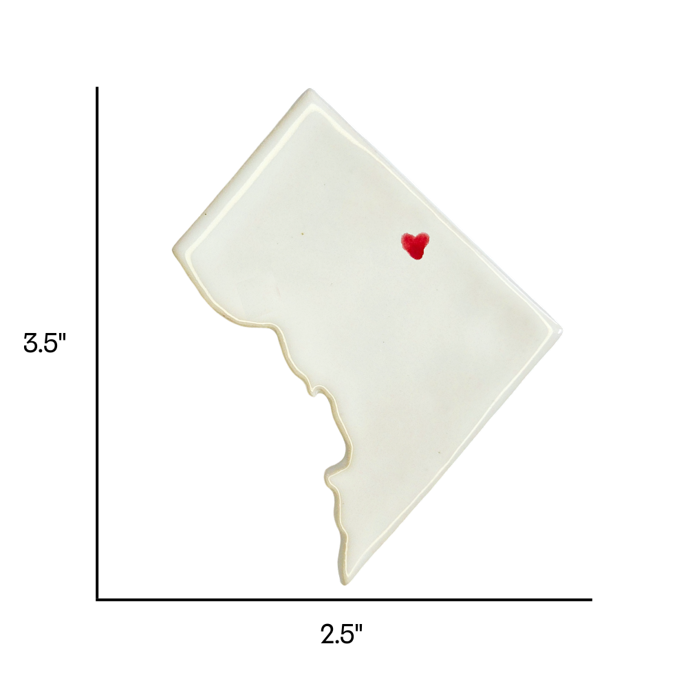 Brookland Ceramic Magnet for Fridge | Handmade Washington DC Gift