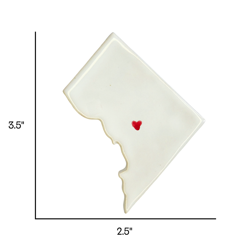Capitol Hill Ceramic Magnet for Fridge | Handmade Washington DC Gift
