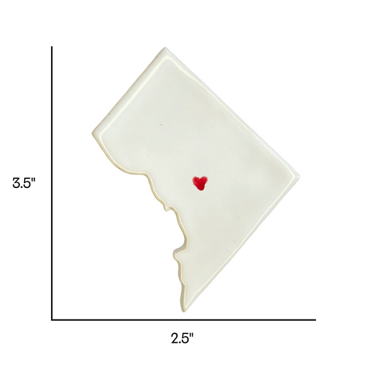 Capitol Hill Ceramic Magnet for Fridge | Handmade Washington DC Gift