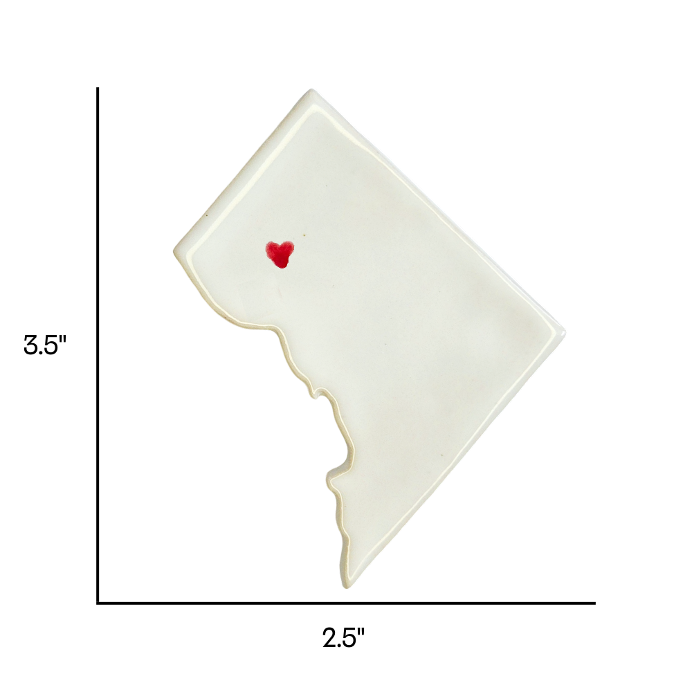 Cleveland Park Ceramic Magnet for Fridge | Handmade Washington DC Gift