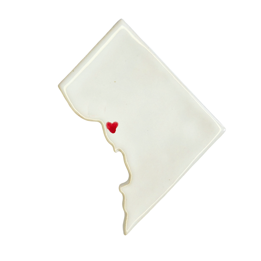 Foggy Bottom Ceramic Magnet for Fridge | Handmade Washington DC Gift