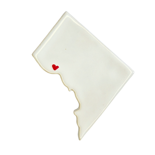 Georgetown Ceramic Magnet for Fridge | Handmade Washington DC Gift