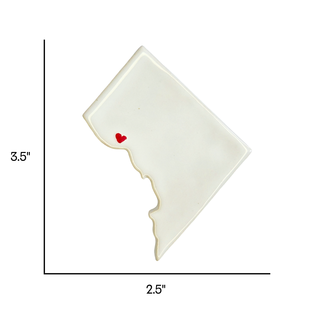 Georgetown Ceramic Magnet for Fridge | Handmade Washington DC Gift