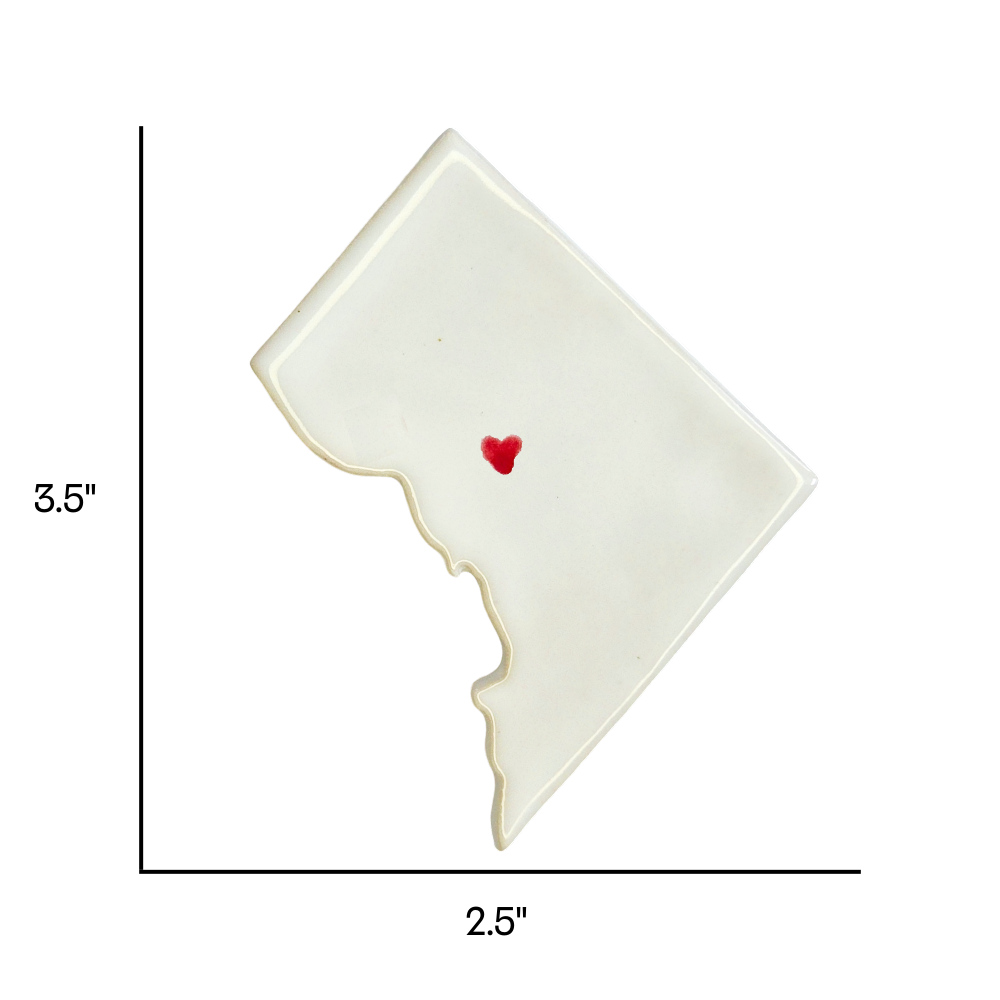 Shaw Ceramic Magnet for Fridge | Handmade Washington DC Gift