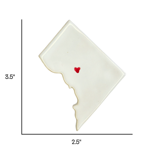 Shaw Ceramic Magnet for Fridge | Handmade Washington DC Gift