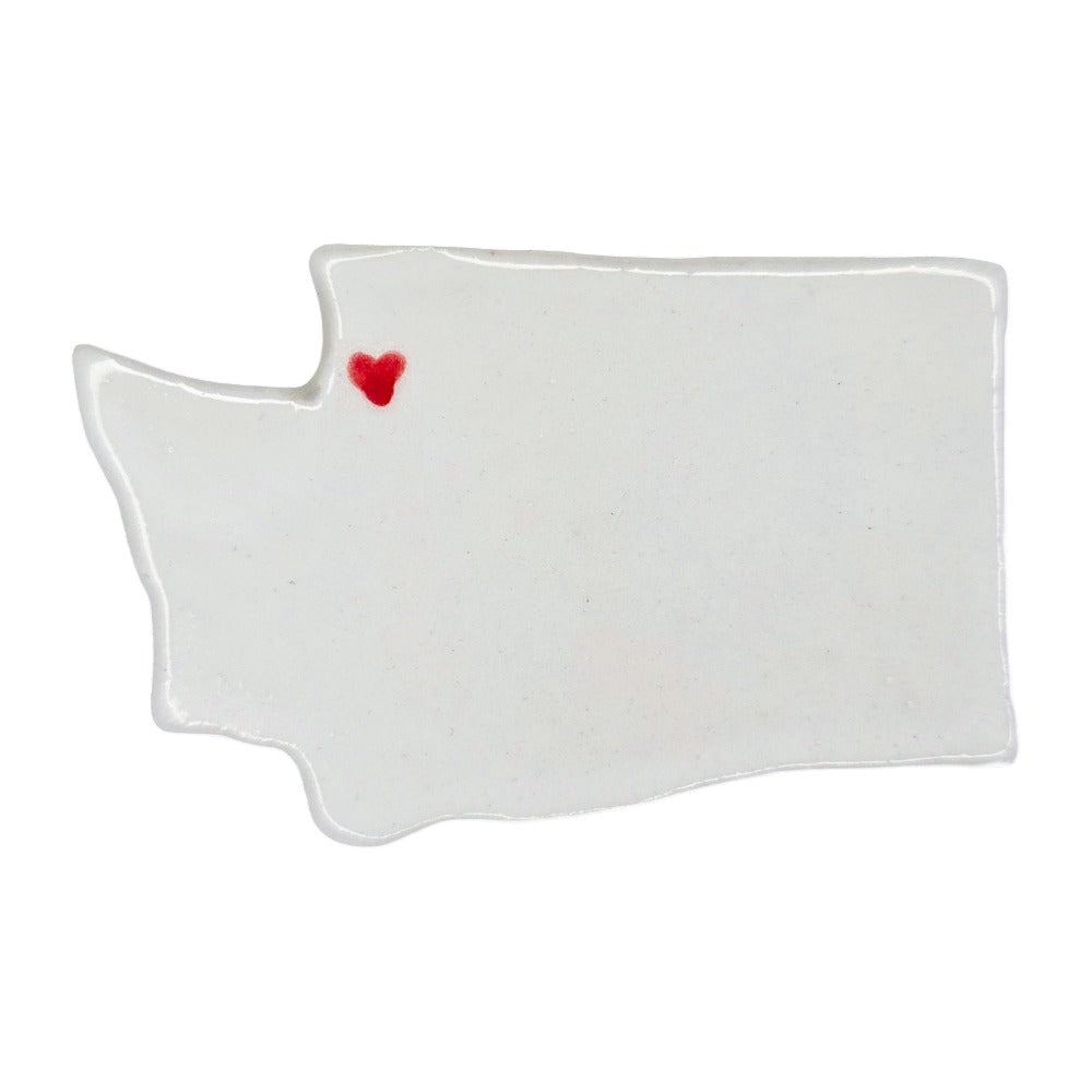 Everett Ceramic Magnet for Fridge - Unique Handmade Washington State Gift