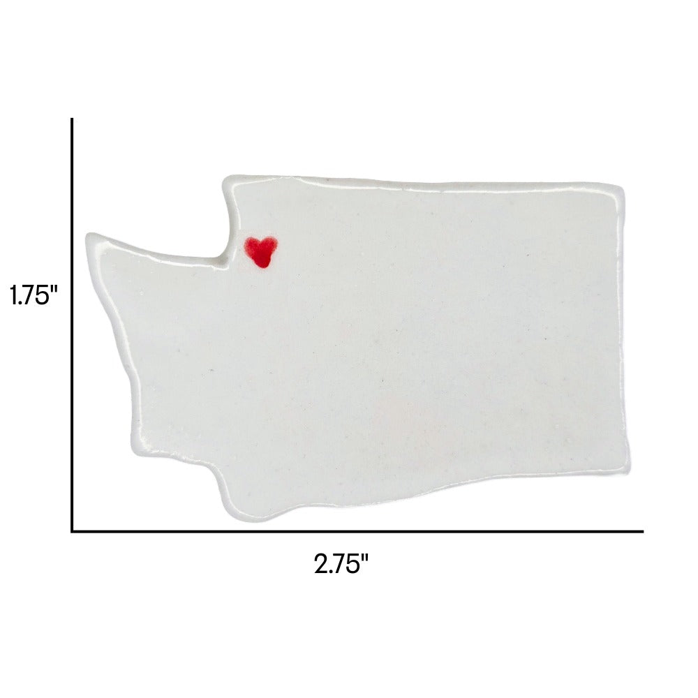 Everett Ceramic Magnet for Fridge - Unique Handmade Washington State Gift