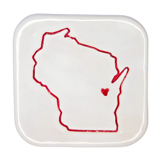 Appleton Handcrafted Ceramic Coaster Set of 4 | Unique Wisconsin Gift