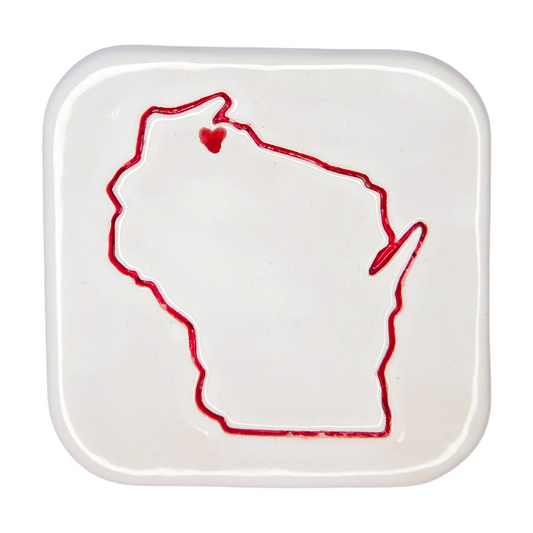 Ashland Handcrafted Ceramic Coaster Set of 4 | Unique Wisconsin Gift