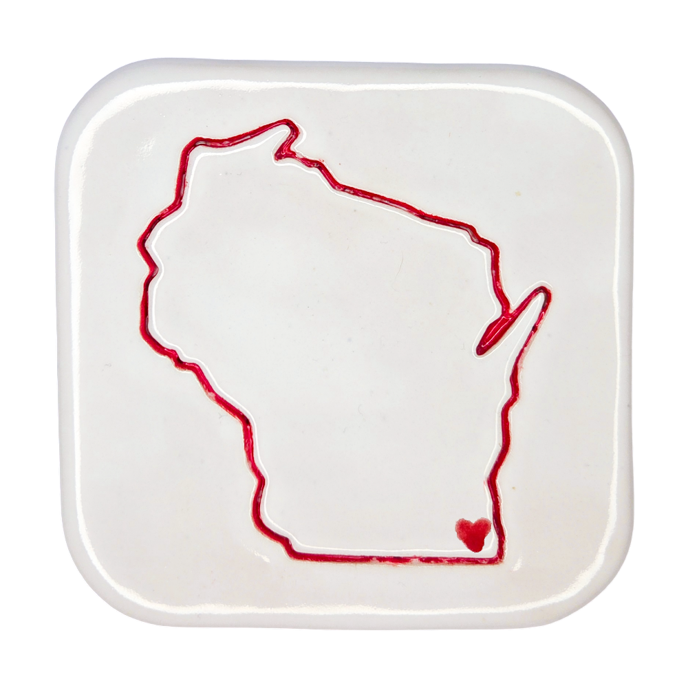Kenosha Handcrafted Ceramic Coaster Set of 4 | Unique Wisconsin Gift