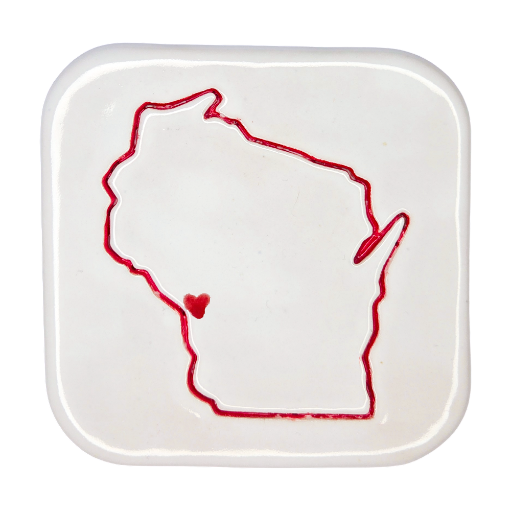 La Crosse Handcrafted Ceramic Coaster Set of 4 | Unique Wisconsin Gift