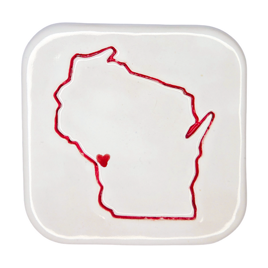 La Crosse Handcrafted Ceramic Coaster Set of 4 | Unique Wisconsin Gift