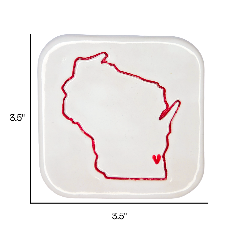 Milwaukee Handcrafted Ceramic Coaster Set of 4 | Unique Wisconsin Gift