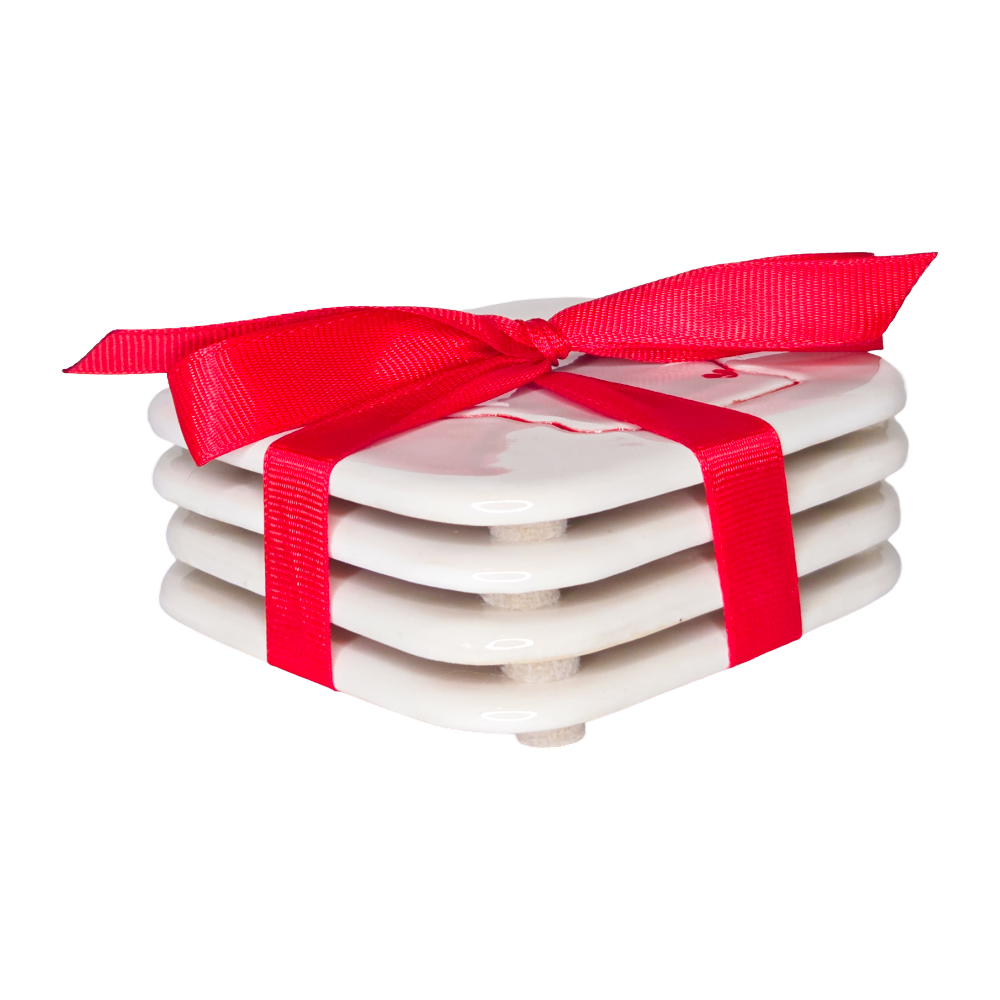 Ashland Handcrafted Ceramic Coaster Set of 4 | Unique Wisconsin Gift