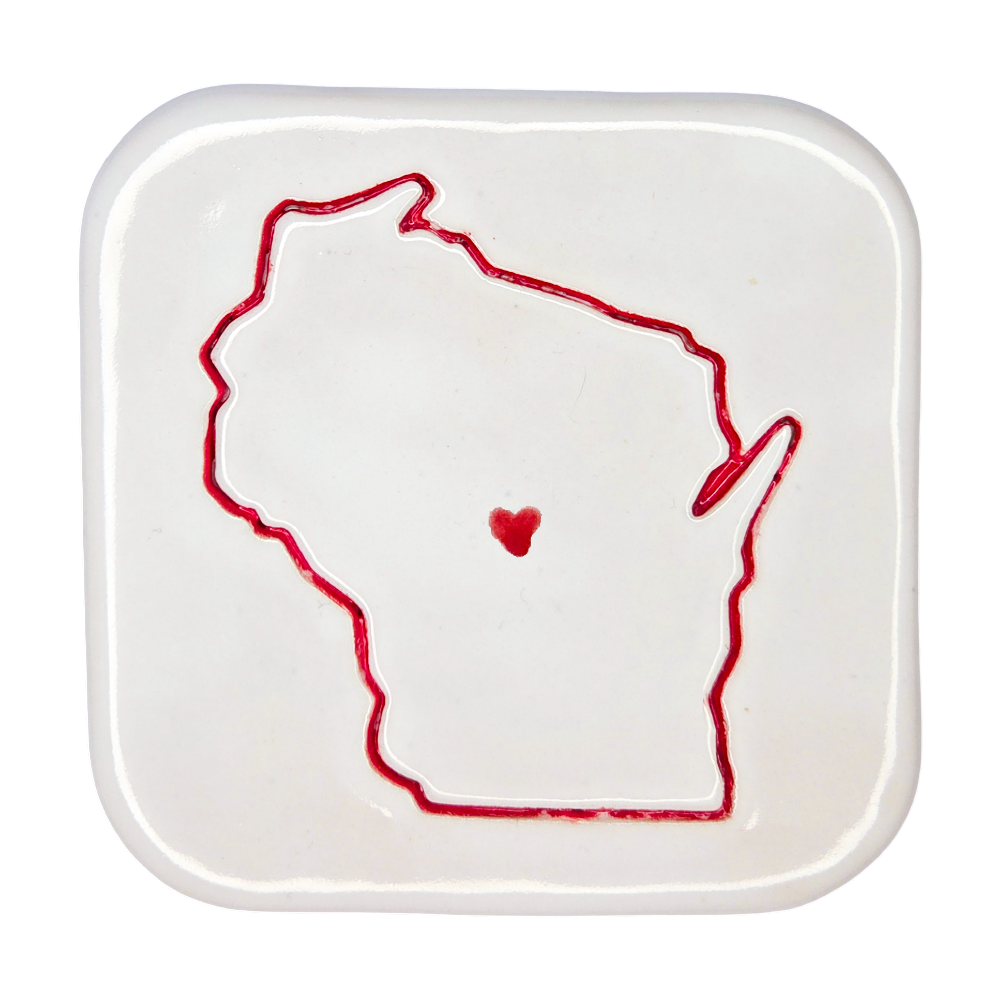 Stevens Pointe Handcrafted Ceramic Coaster Set of 4 | Unique Wisconsin Gift