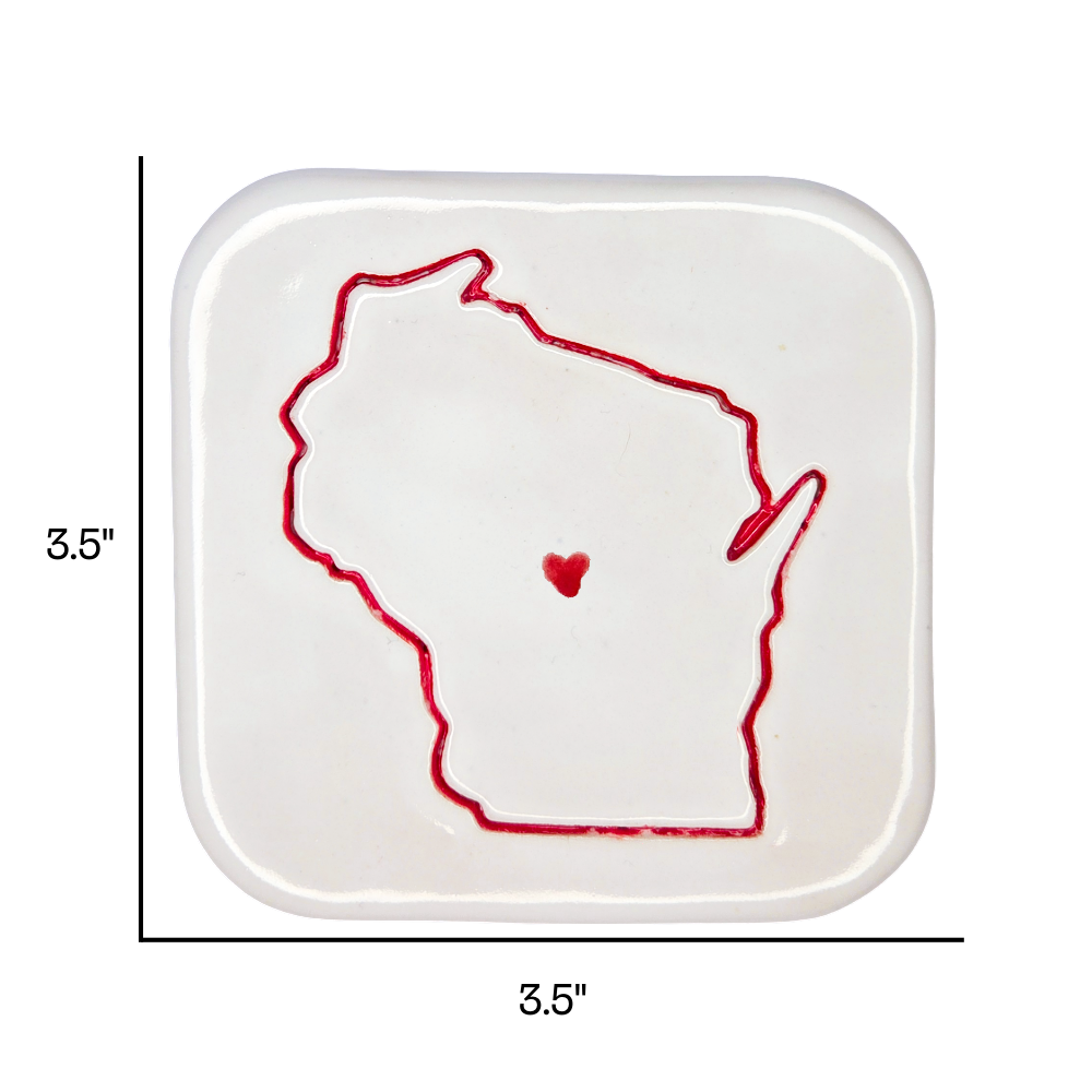 Stevens Pointe Handcrafted Ceramic Coaster Set of 4 | Unique Wisconsin Gift