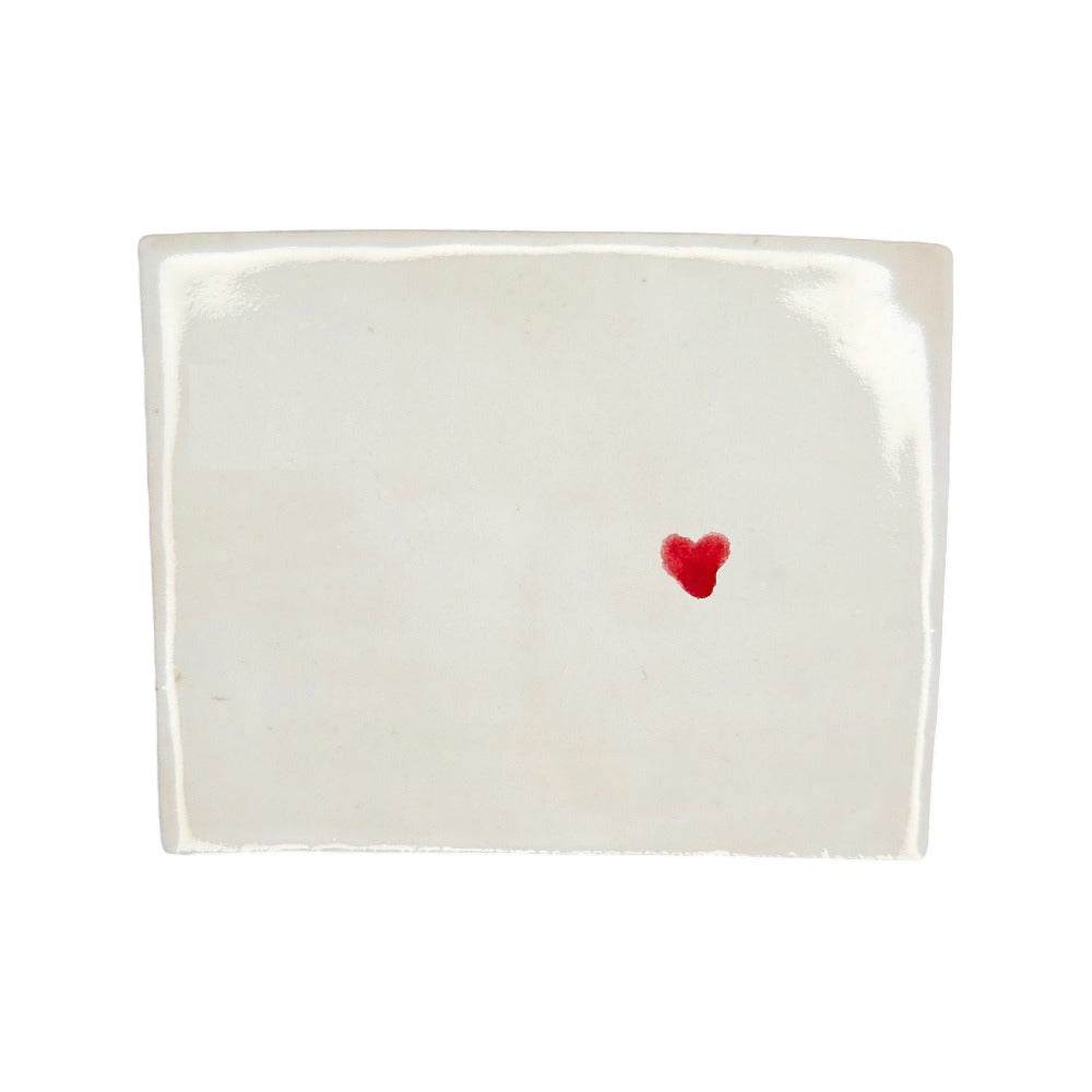 Casper Ceramic Magnet - Handmade Wyoming Souvenir with Heart Design