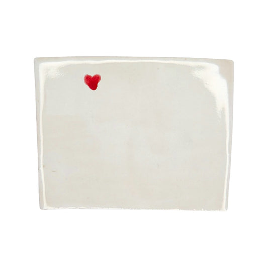 Cody Ceramic Magnet - Handmade Wyoming Souvenir with Heart Design
