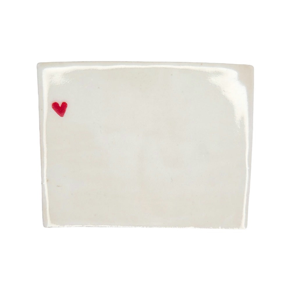 Jackson Hole Ceramic Magnet - Handmade Wyoming Souvenir with Heart Design
