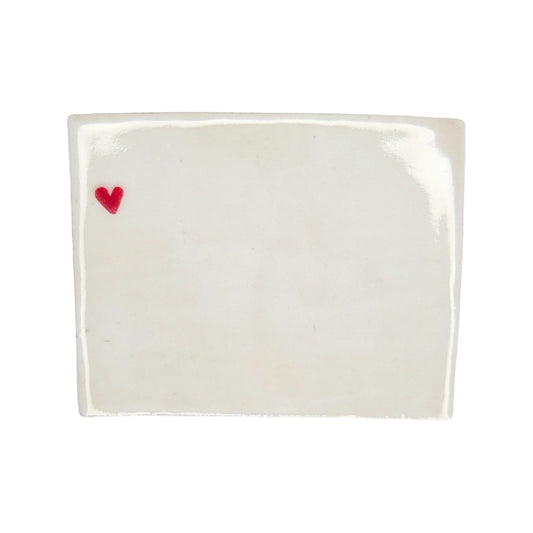 Jackson Hole Ceramic Magnet - Handmade Wyoming Souvenir with Heart Design