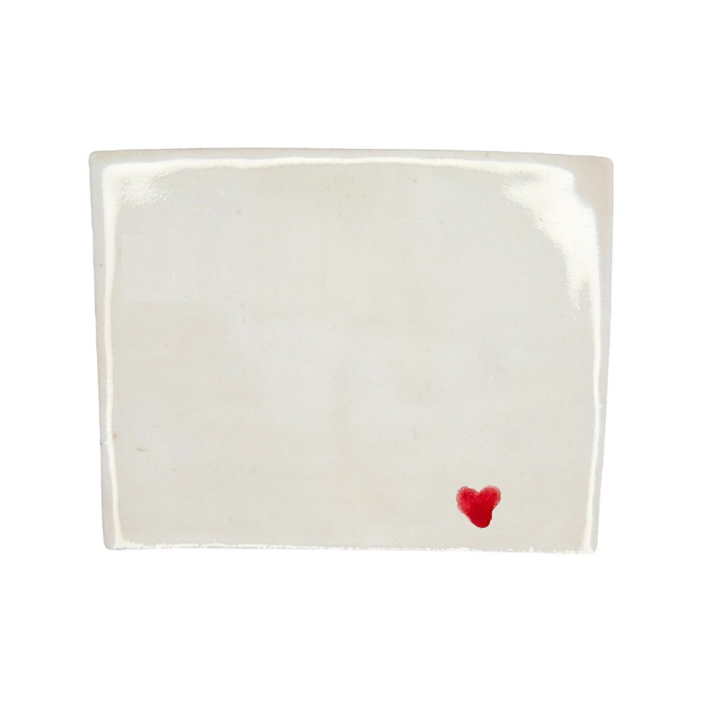Laramie Ceramic Magnet - Handmade Wyoming Souvenir with Heart Design