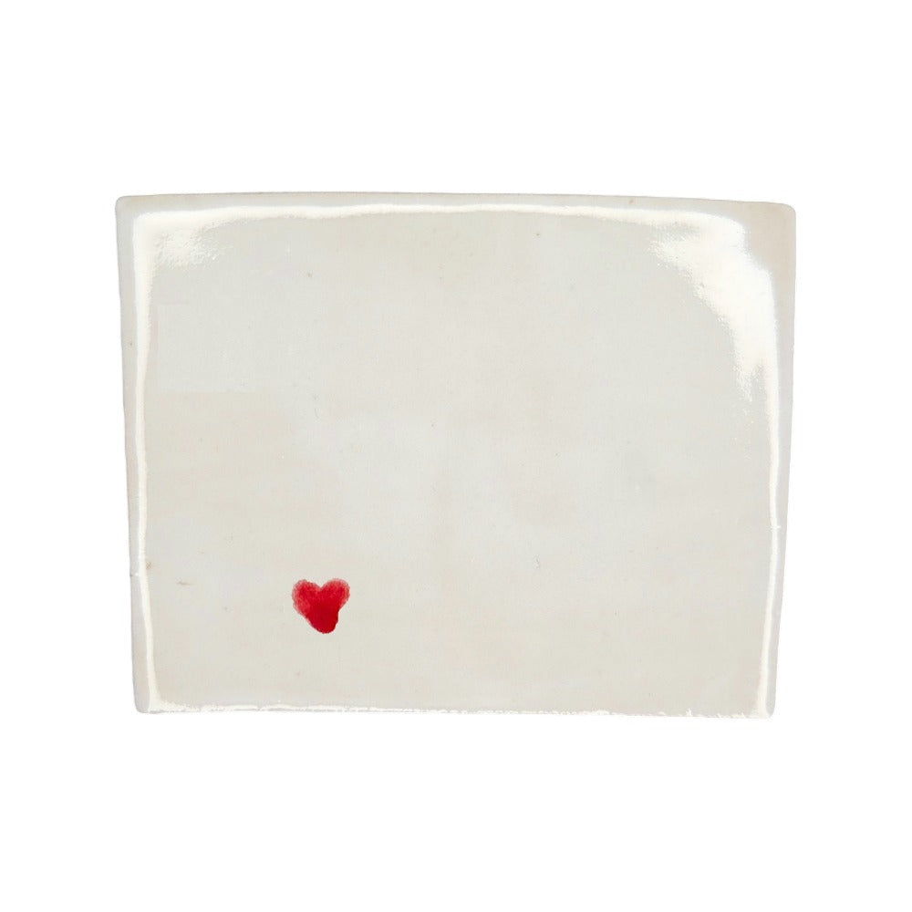 Rock Springs Ceramic Magnet - Handmade Wyoming Souvenir with Heart Design